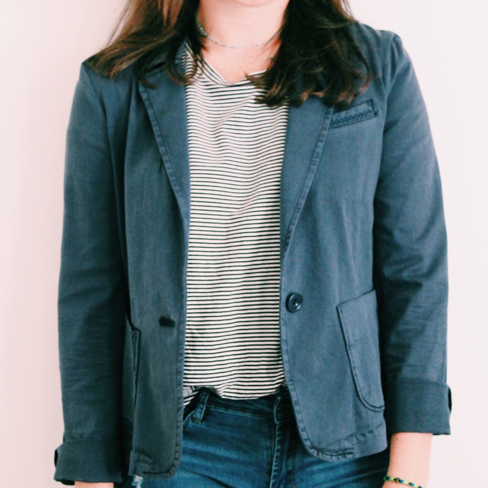 Blue-Grey Cotton Blazer